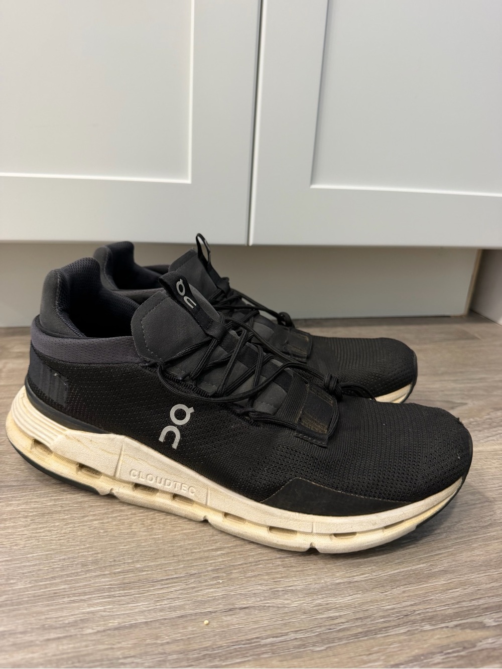 On Running Black and Off-White CloudTec Athletic Shoes